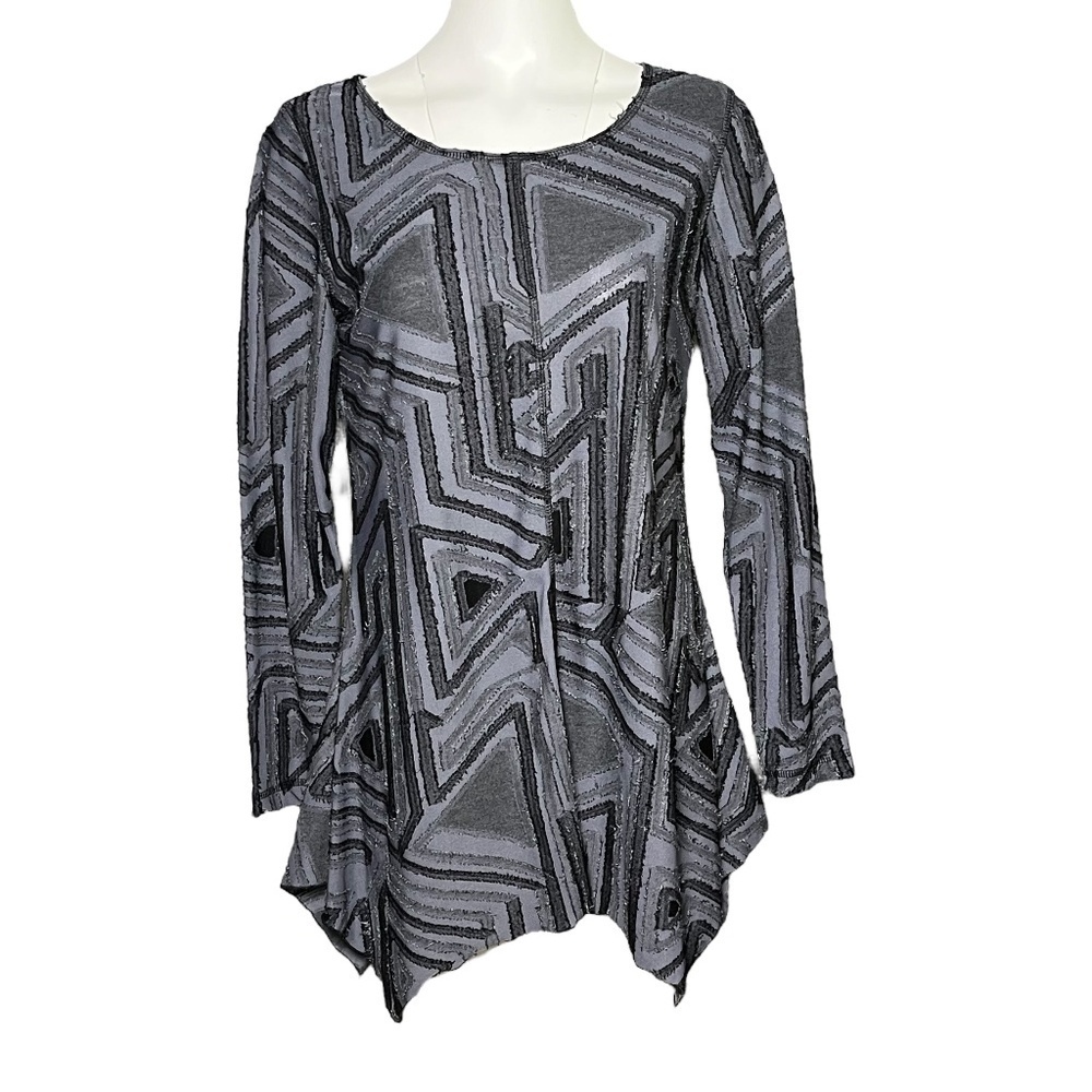 Sno Skins  Top Size Large Gray Eyelash Fringe